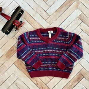 NWOT Janie and Jack Cozy Fair Isle Sweater